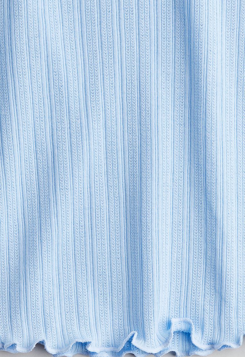 H&M - Pointelle jersey dress - blue