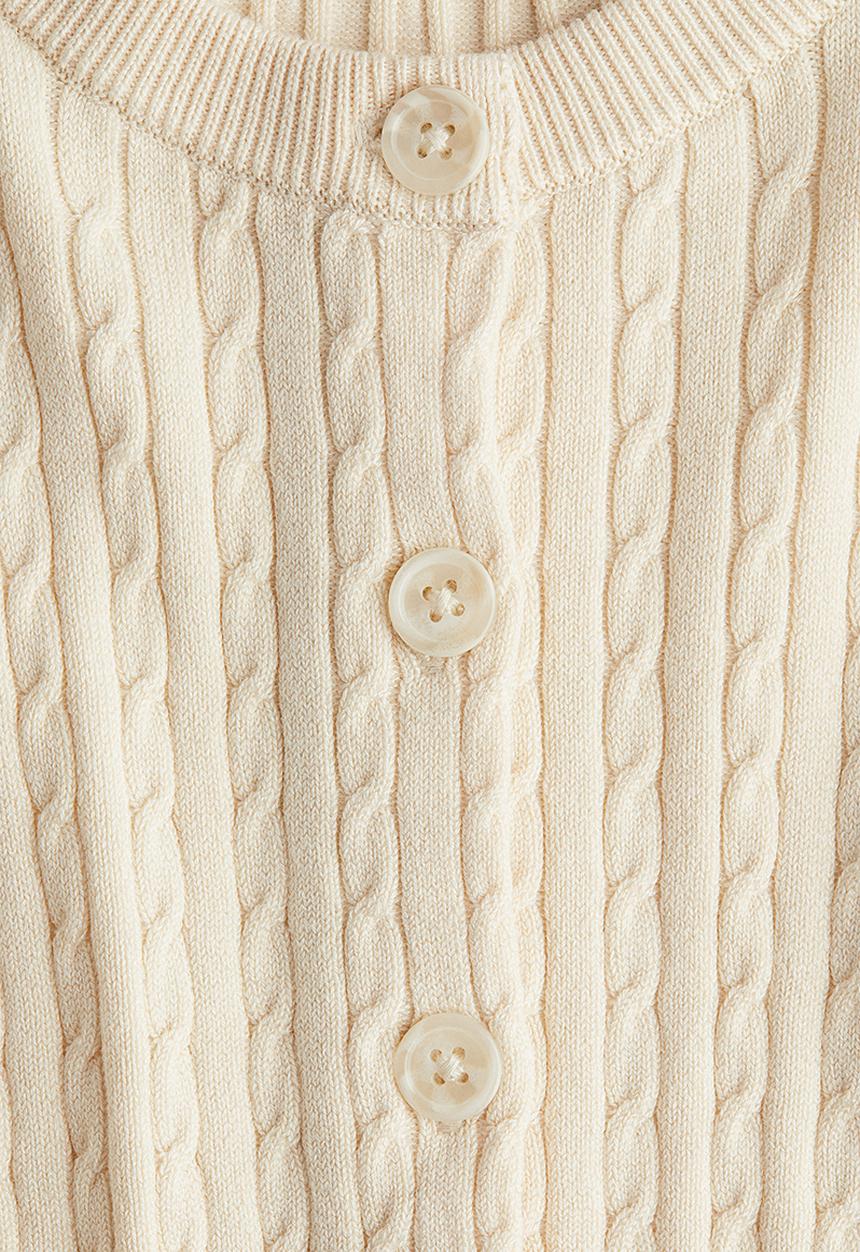 H&M - Cable-knit cardigan - light beige