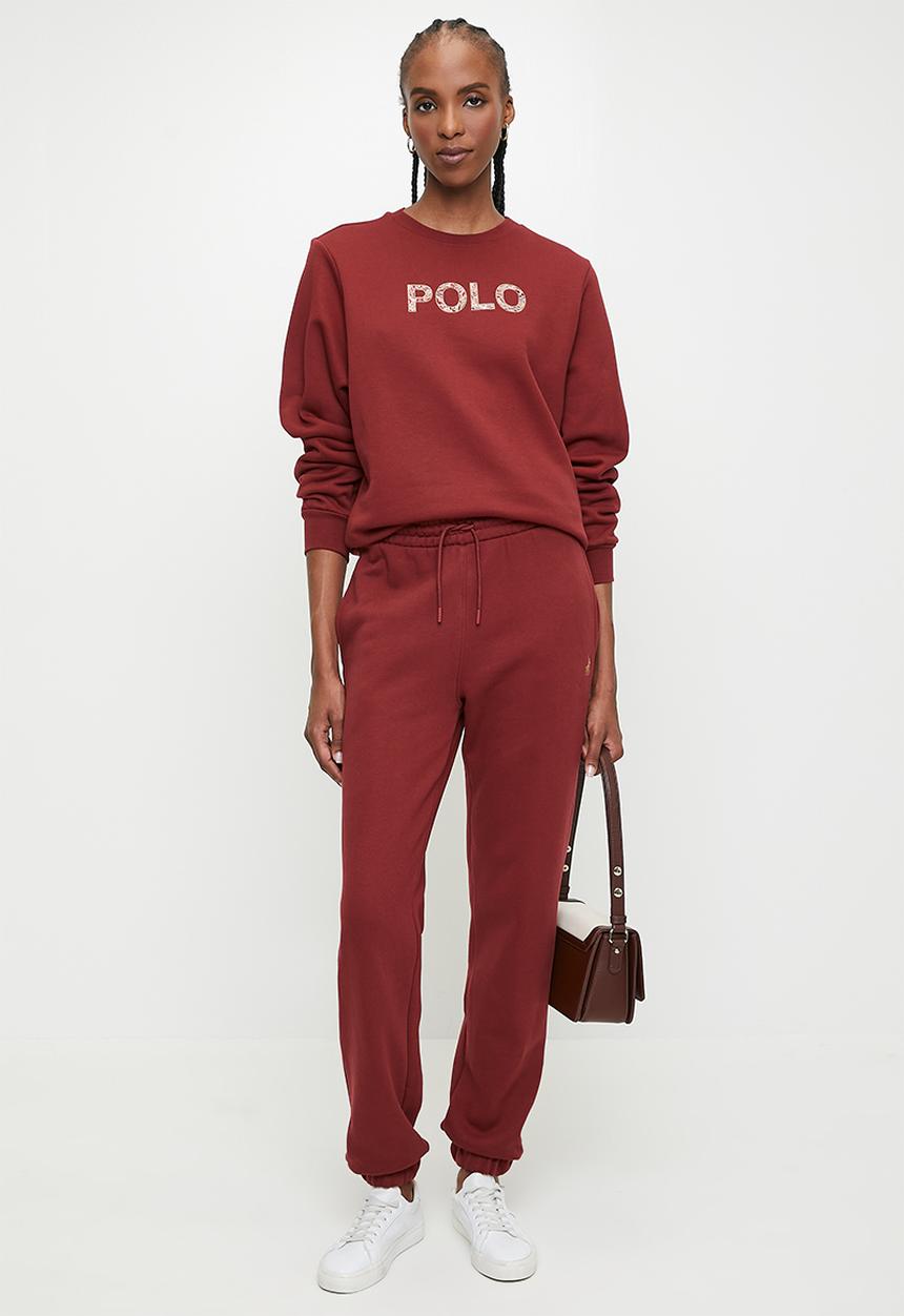 POLO - Wmn amelia long sleeve embellished sweat top - picante red	