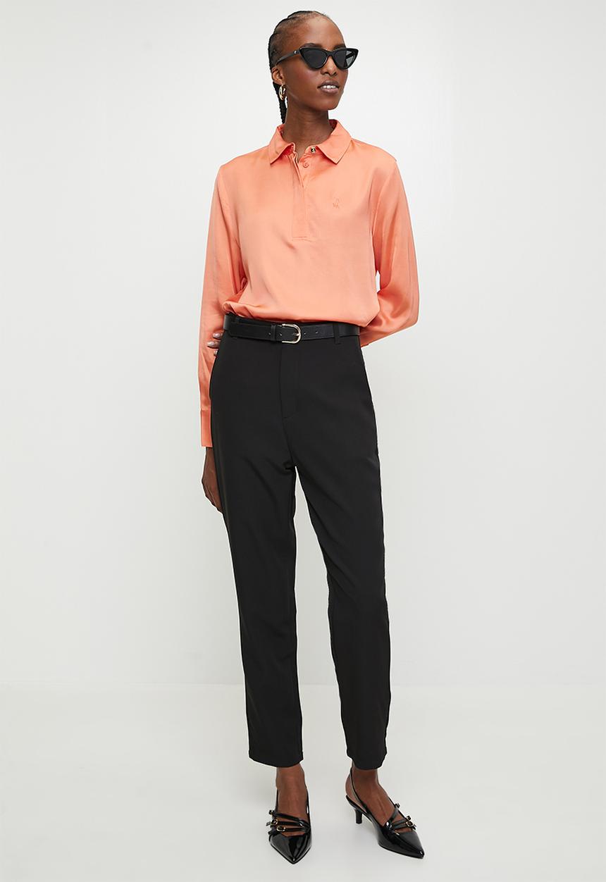 POLO - Wmn emily long sleeve blouse - clay