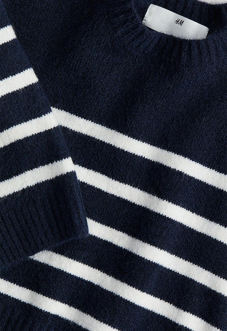 H&M - Jumper - dark blue striped