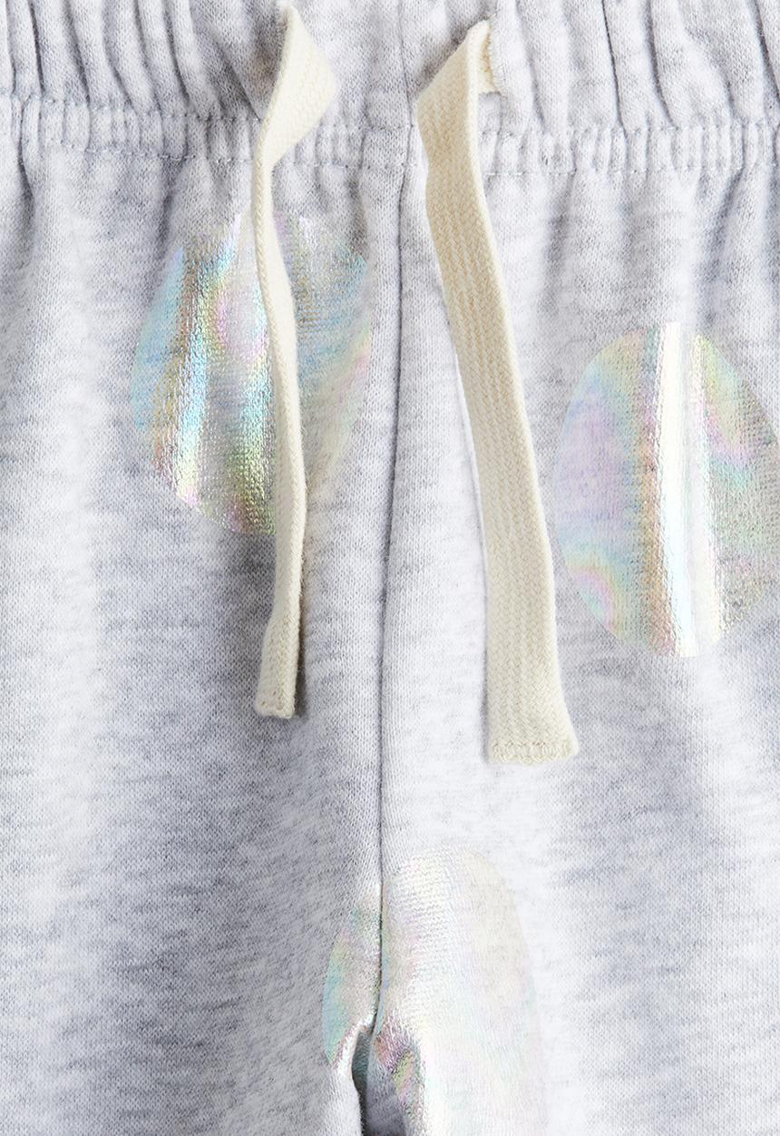 H&M - Printed joggers - light grey marl spotted