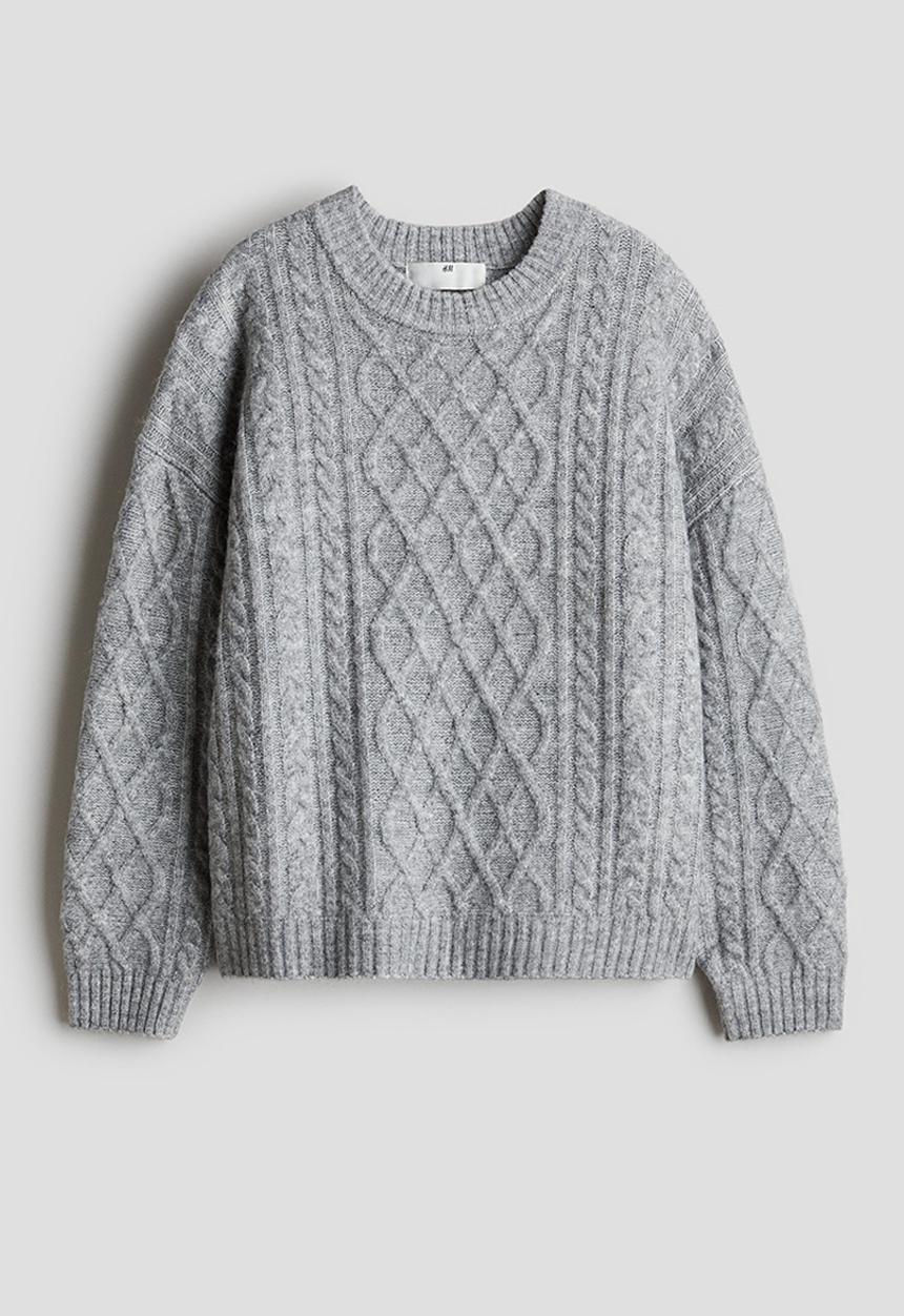 H&M - Cable-knit jumper - grey