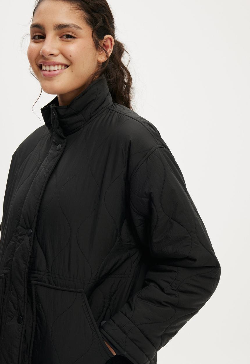 Cotton On - Warm Up Relaxed Lightweight Jacket - Black