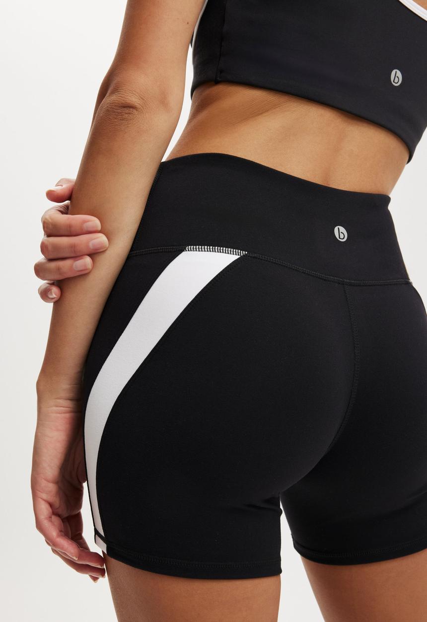Cotton On - Ultra Soft Contour Shortie Short - Black/White