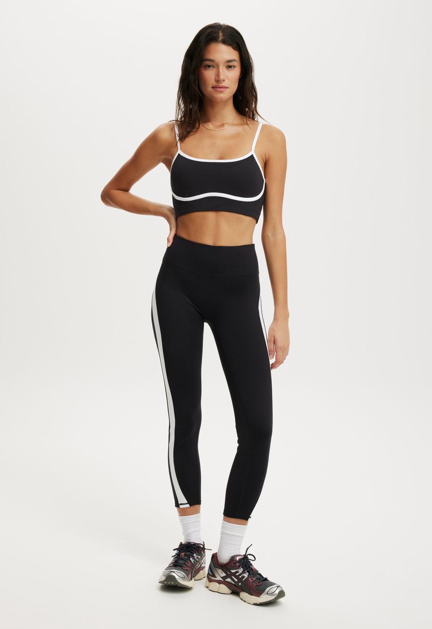 Cotton On - Ultra Soft Contour Crop - Black/White