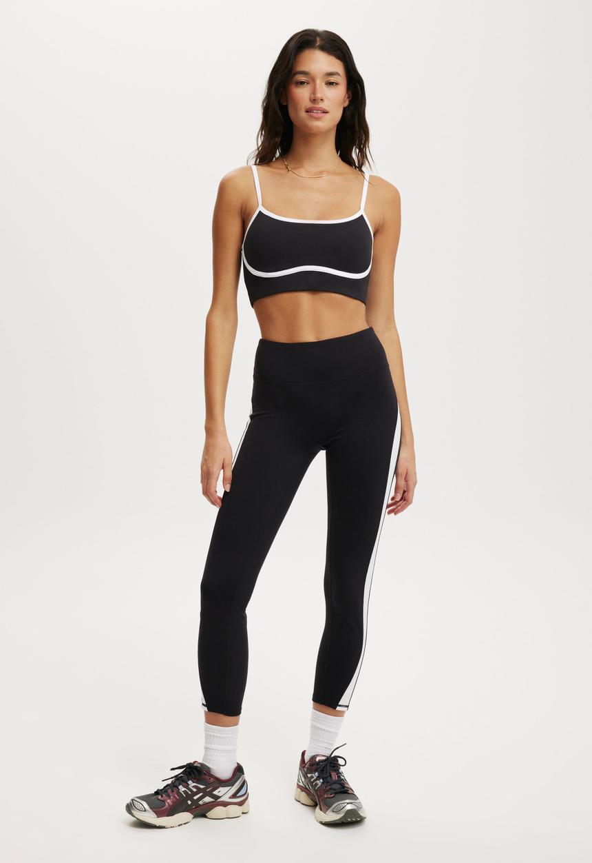 Cotton On - Ultra Soft Contour 7/8 Tight - Black/White