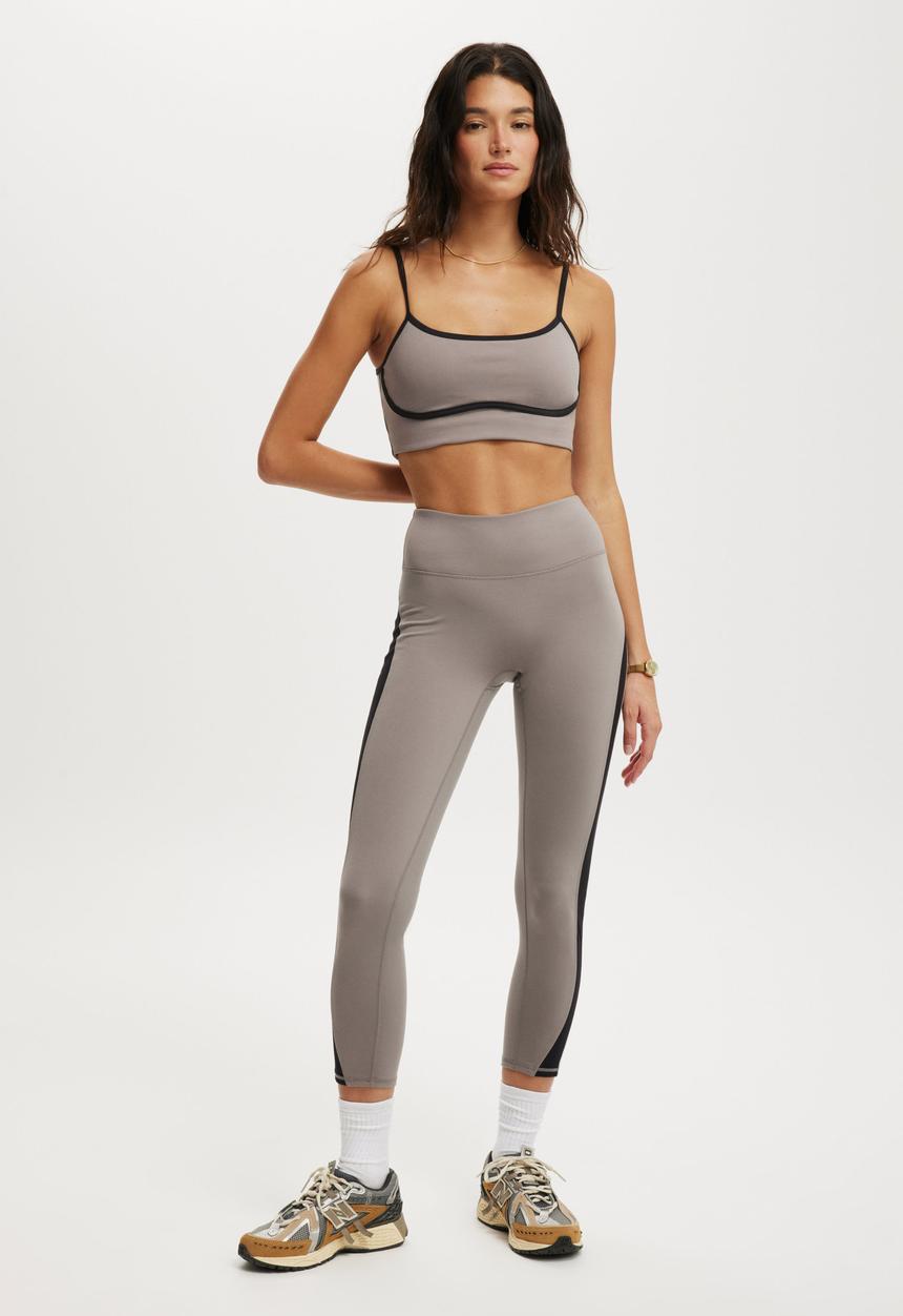 Cotton On - Ultra Soft Contour 7/8 Tight - Desert Grey/Black