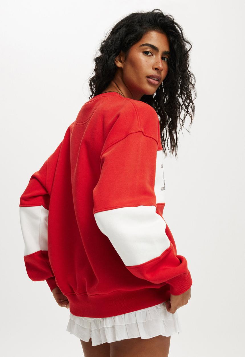 Cotton On - Licensed graphic crew sweatshirt - lcn i love ny/red poppy