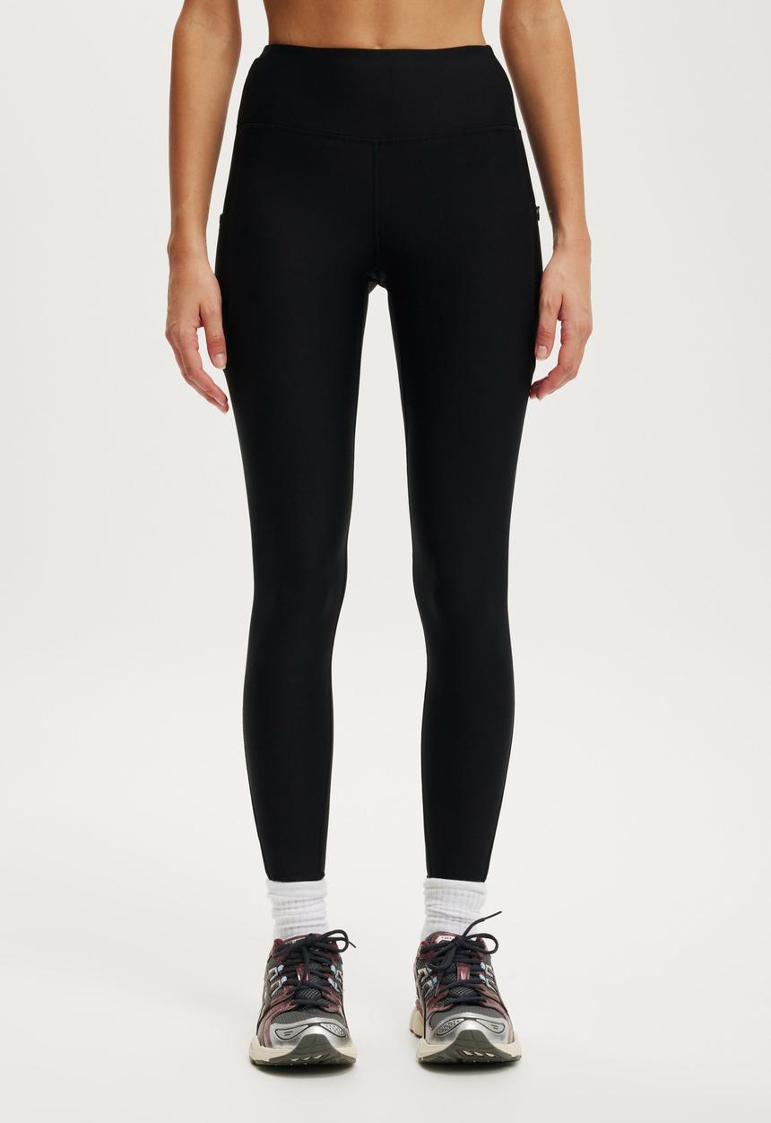 Cotton On - Fleece Lined Outdoor Full Length Tight - Black