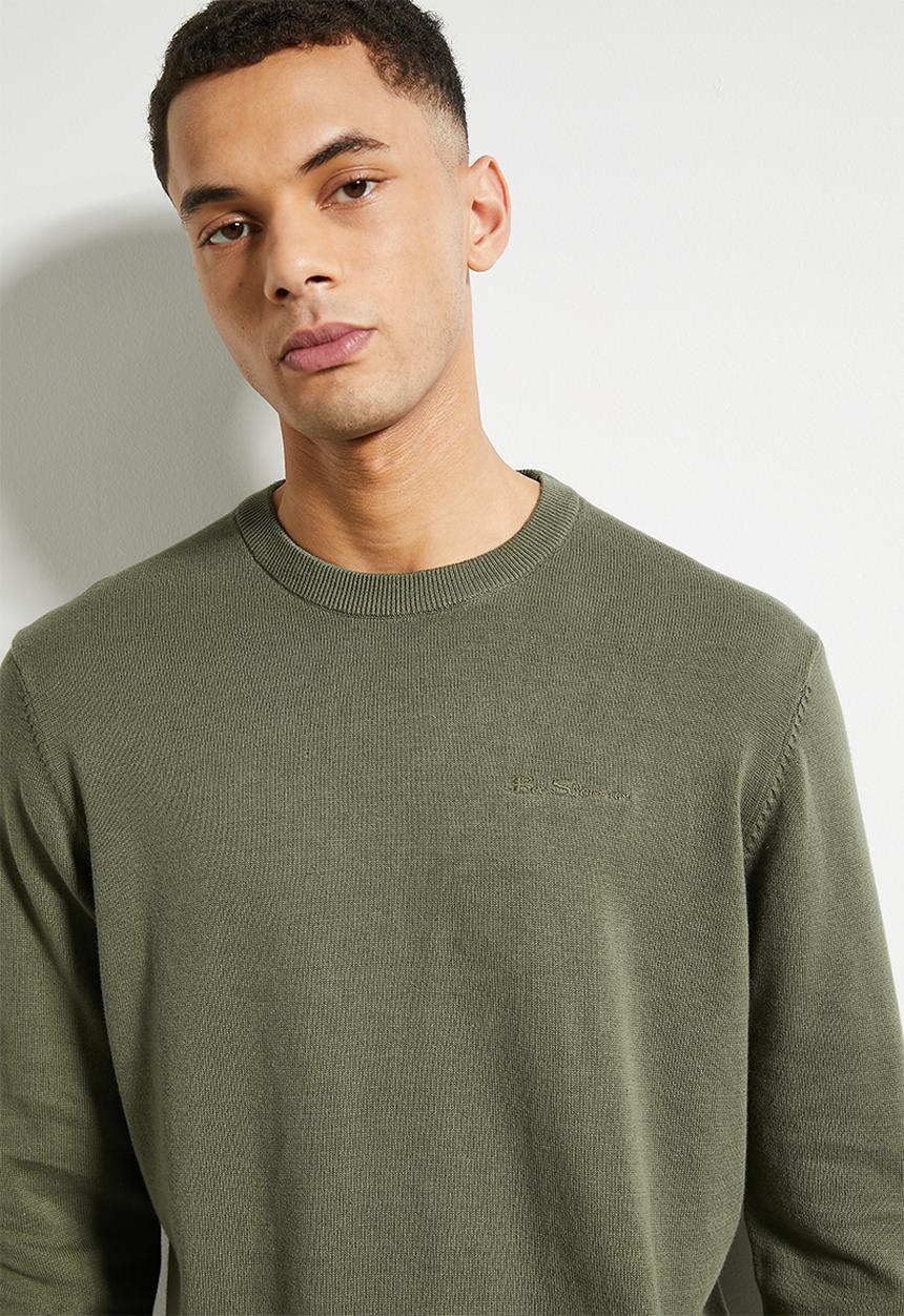 Ben Sherman - Crew Neck knit - Olive Night