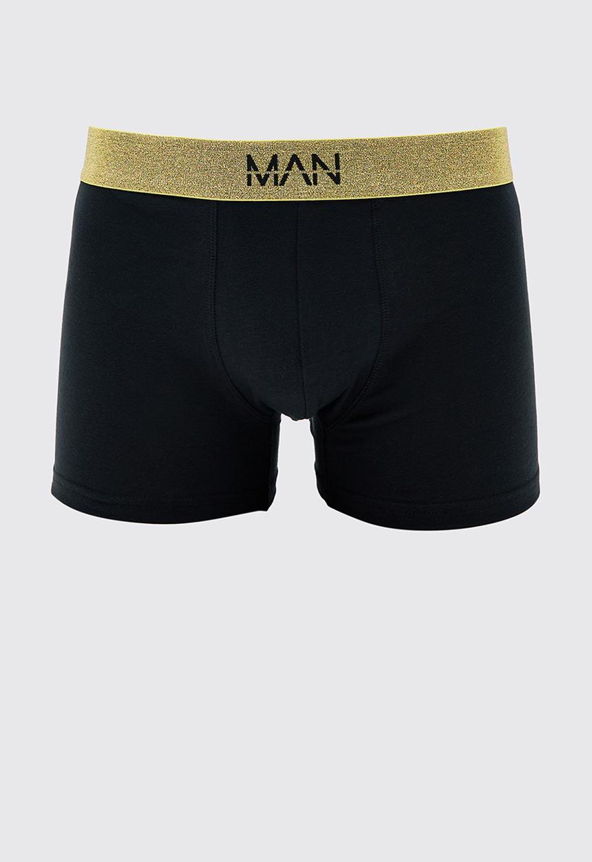 boohooMAN - 3 Pack Man Roman Gold Waistband Boxers In Multi - multi
