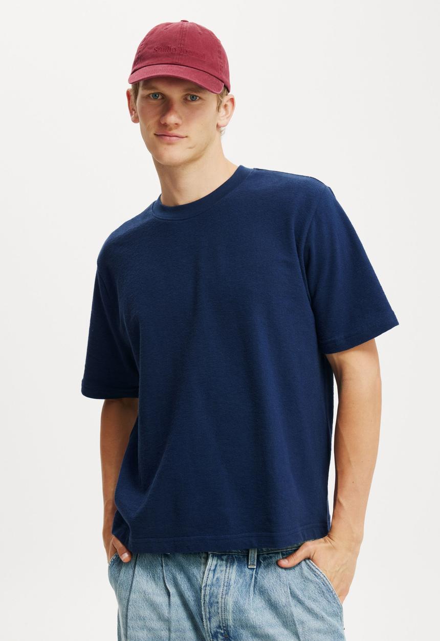 Cotton On - Cropped Fit T-Shirt - Indigo Terry