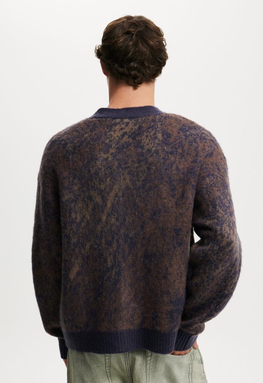 Cotton On - Cropped Cardigan - Black Pattern