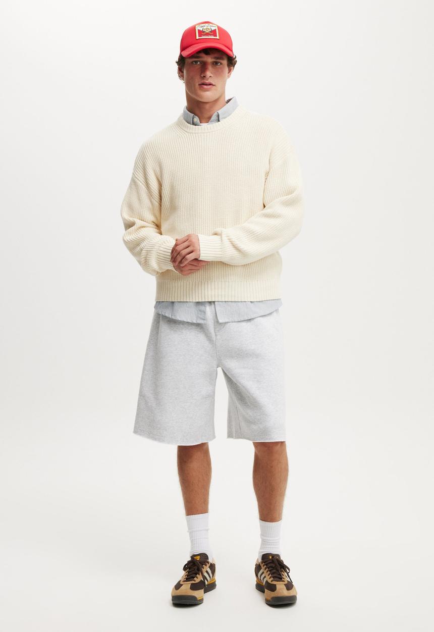 Cotton On - Box Fit Crew Knit - Butter