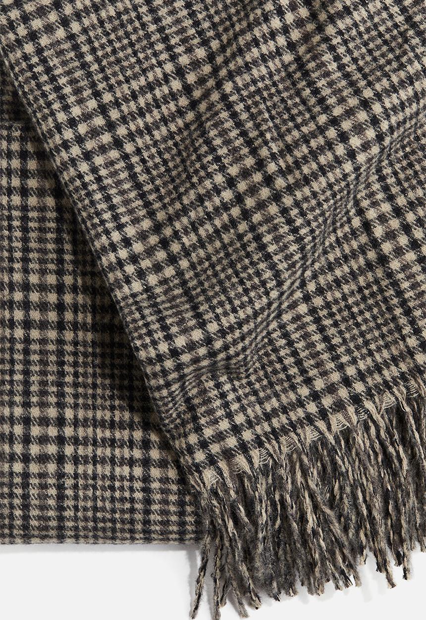 H&M - Blanket scarf - light beige checked