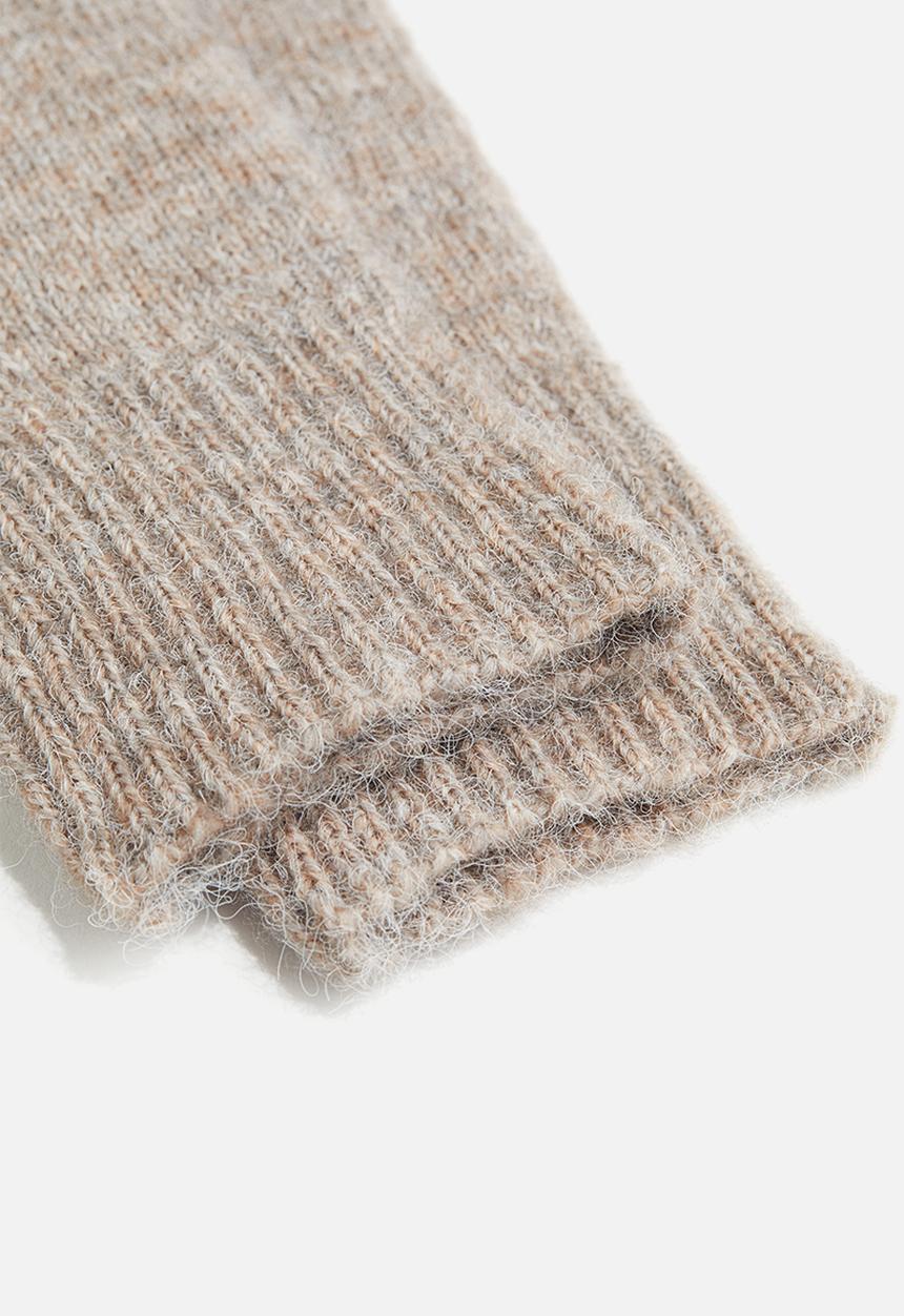 H&M - Knitted gloves - beige marl 