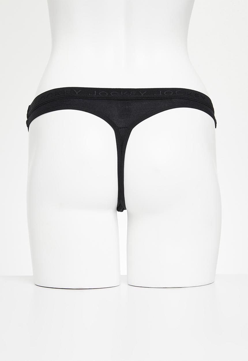 Jockey - 3 pack tonal elastic plain gstring - black/navy/taupe