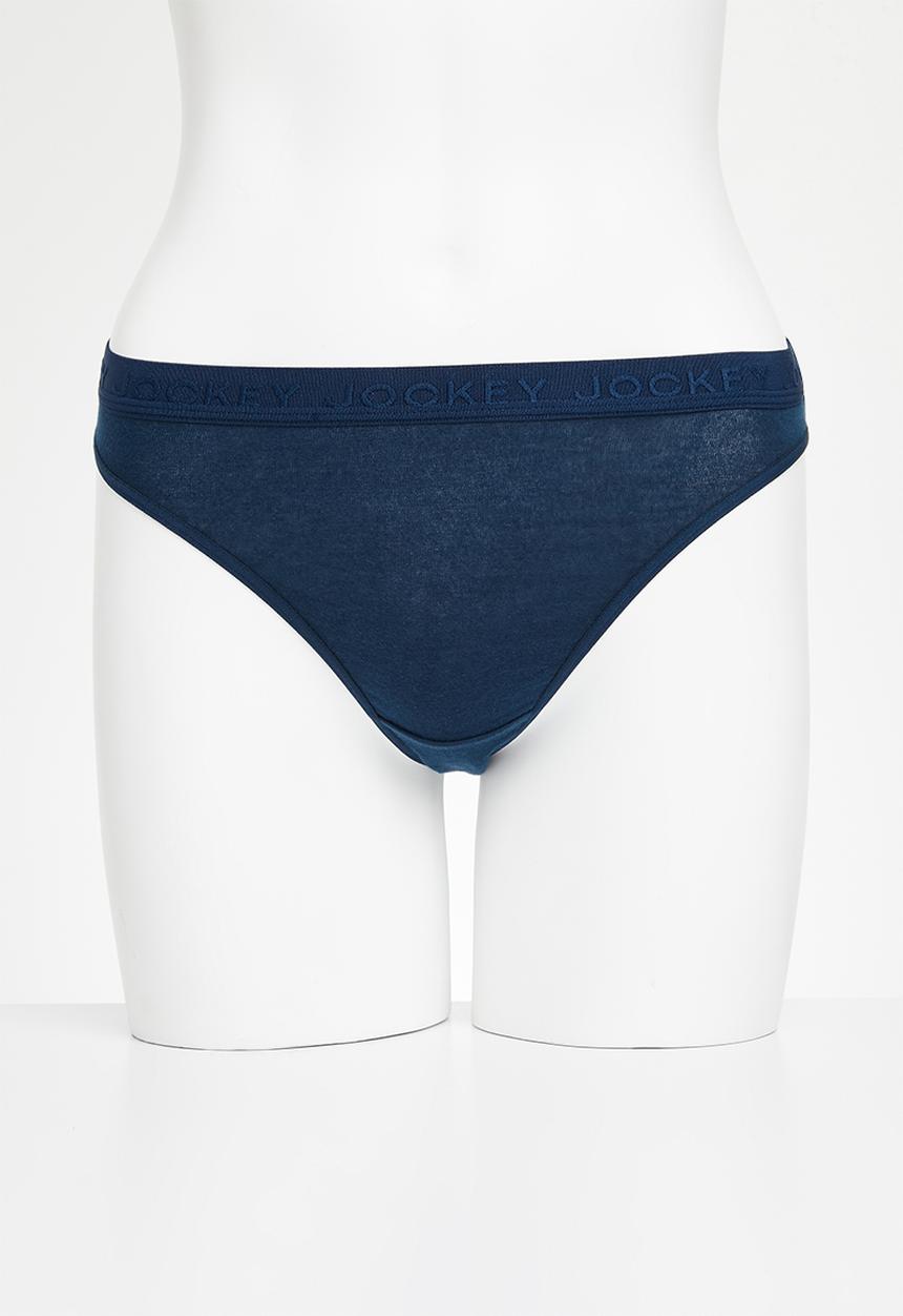 Jockey - 3 pack tonal elastic plain gstring - black/navy/taupe
