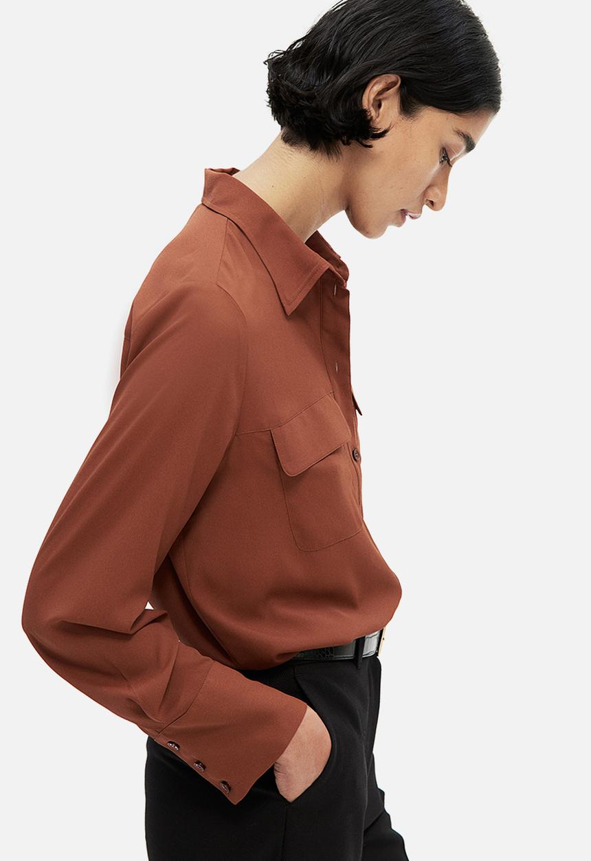 H&M - Crêpe shirt - brown