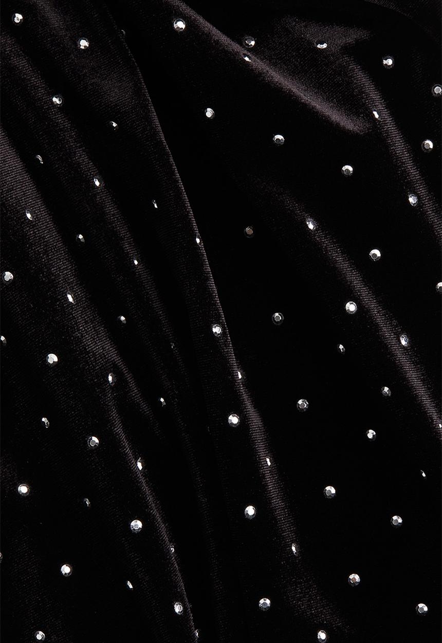 H&M - Boat-neck dress - black rhinestones