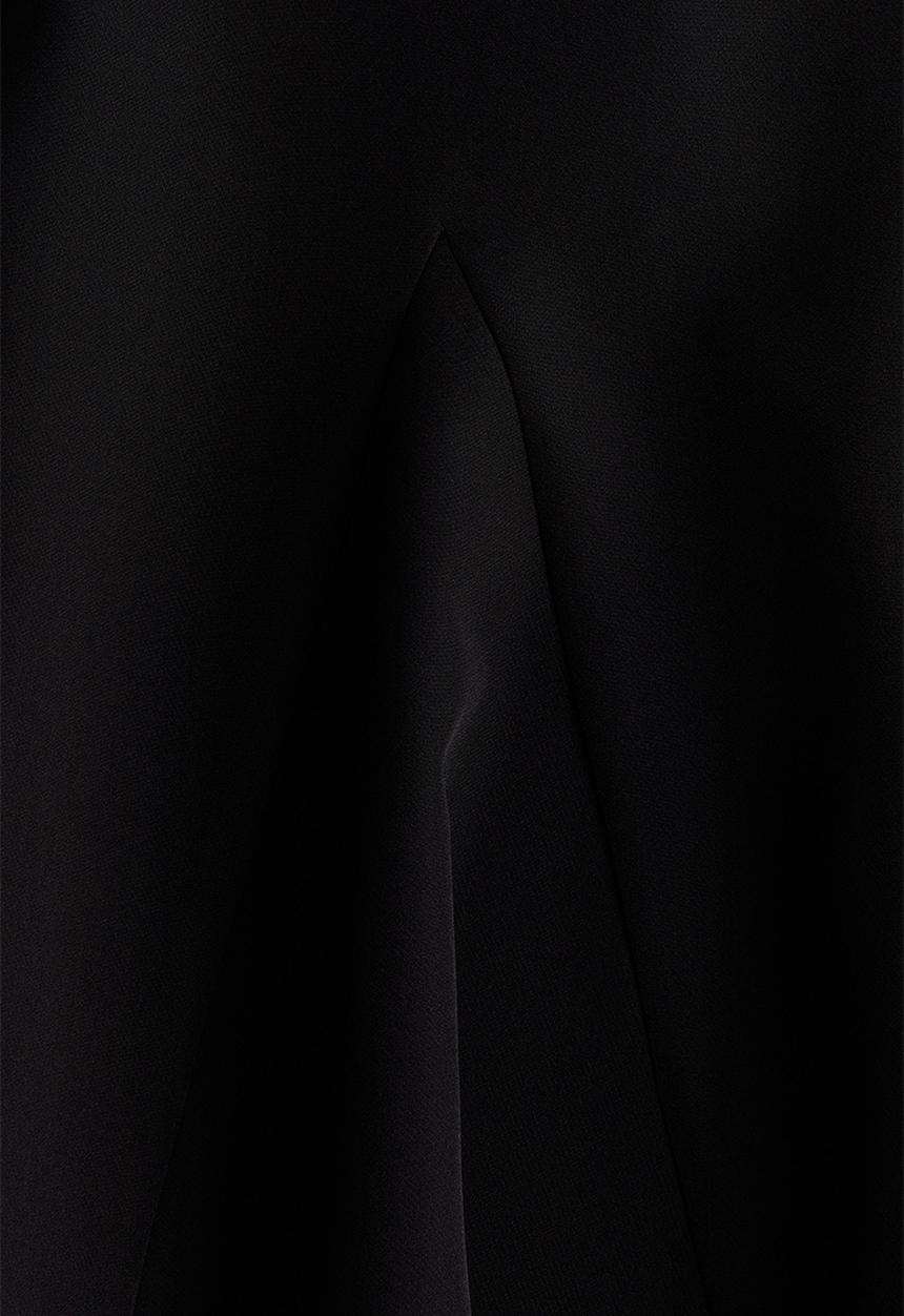 H&M - Flared-skirt twill dress - black