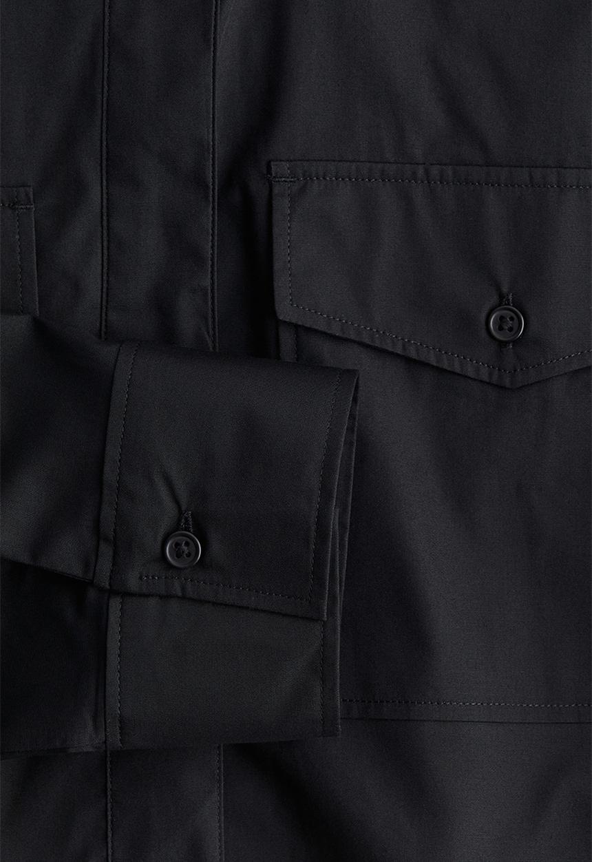 H&M - Cropped cargo shirt - black