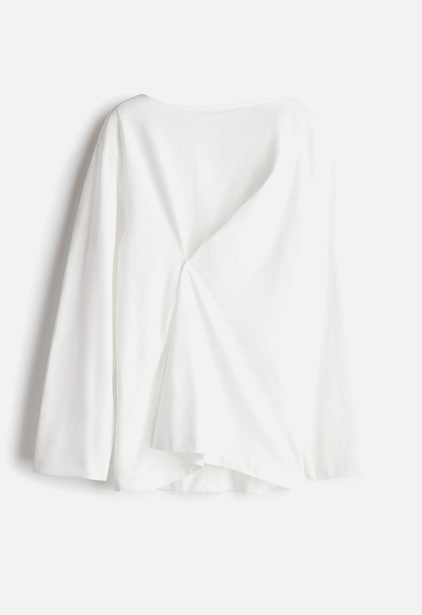 H&M - Draped top - white