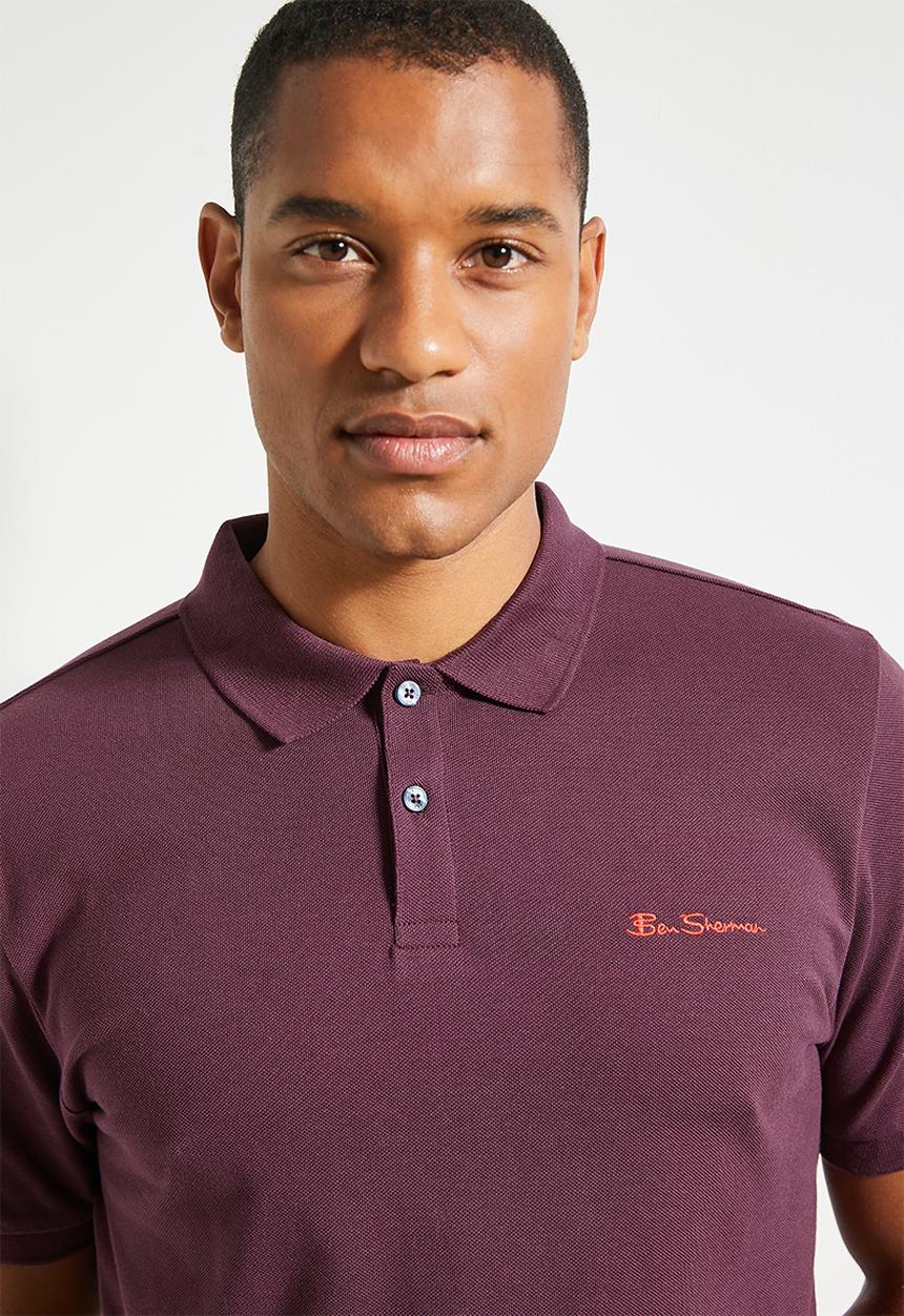 Ben Sherman - Ben Polo S/S - Cherry lacquer