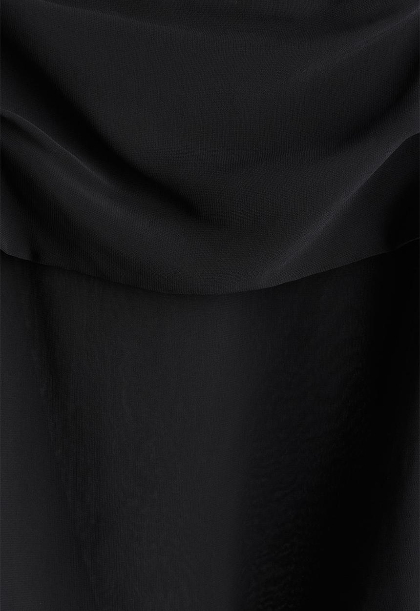 H&M - Off-the-shoulder chiffon top - black