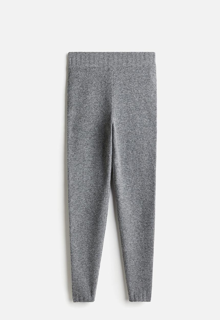 H&M - Fine-knit leggings - grey marl 