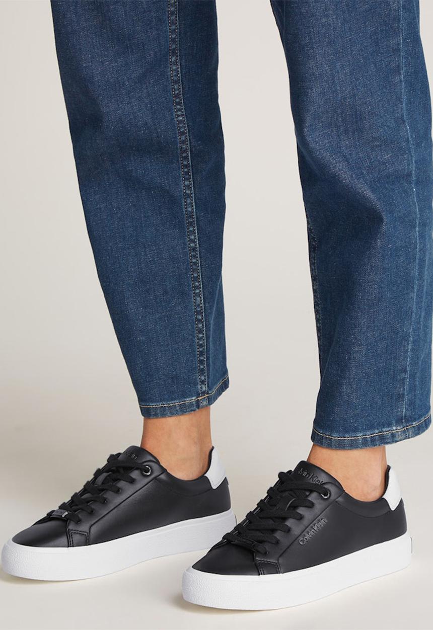 Calvin Klein - Vulc Lace Up Texture Fox - Lth - Black & White 