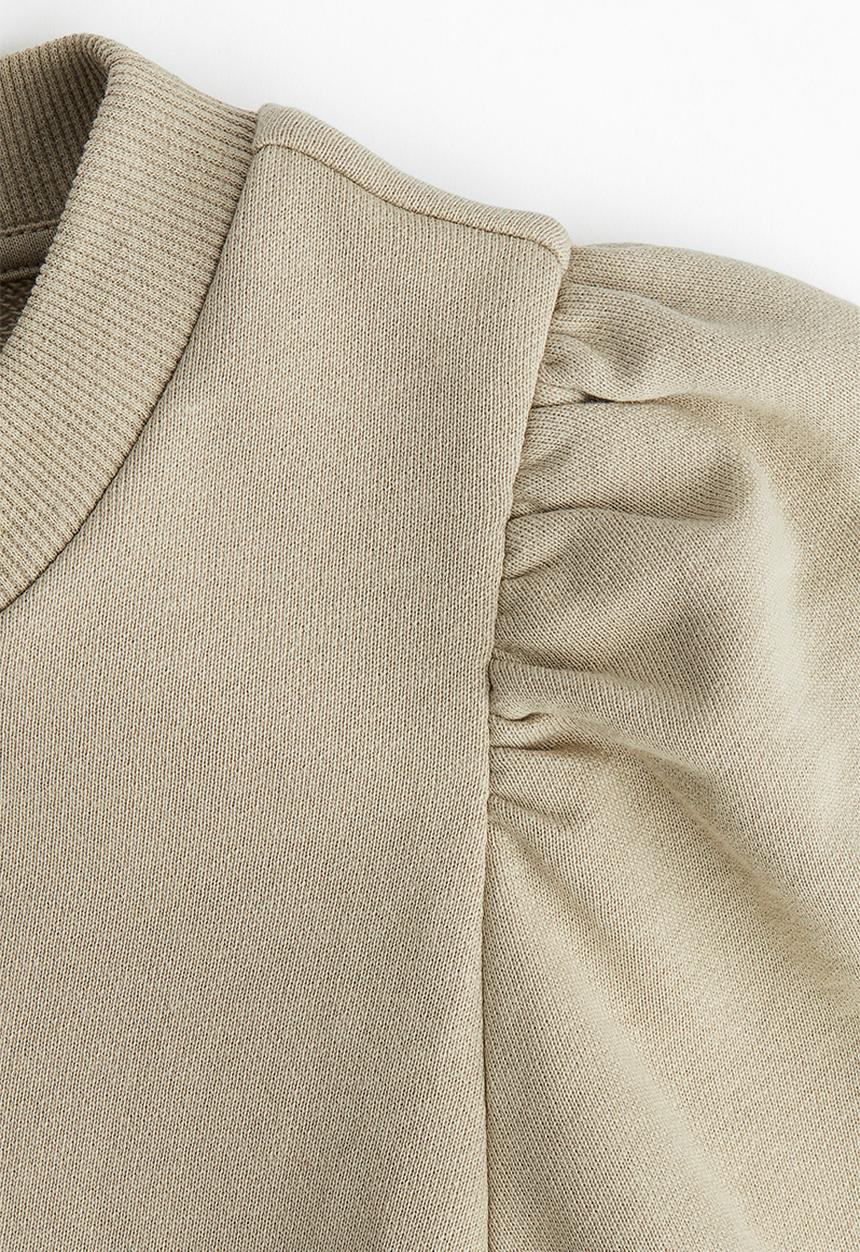 H&M - Puff-sleeved top -beige