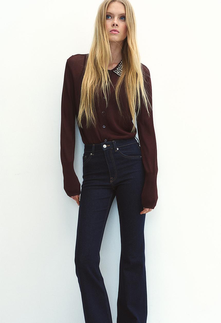 H&M - Flared high jeans - dark blue