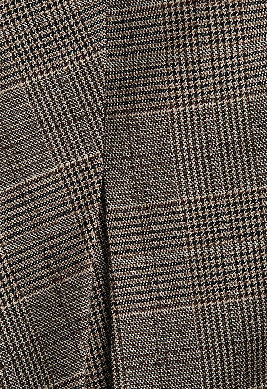 H&M - Pleated mini skirt - greige checked