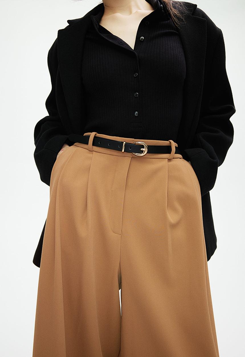H&M - Wide trousers - dark beige