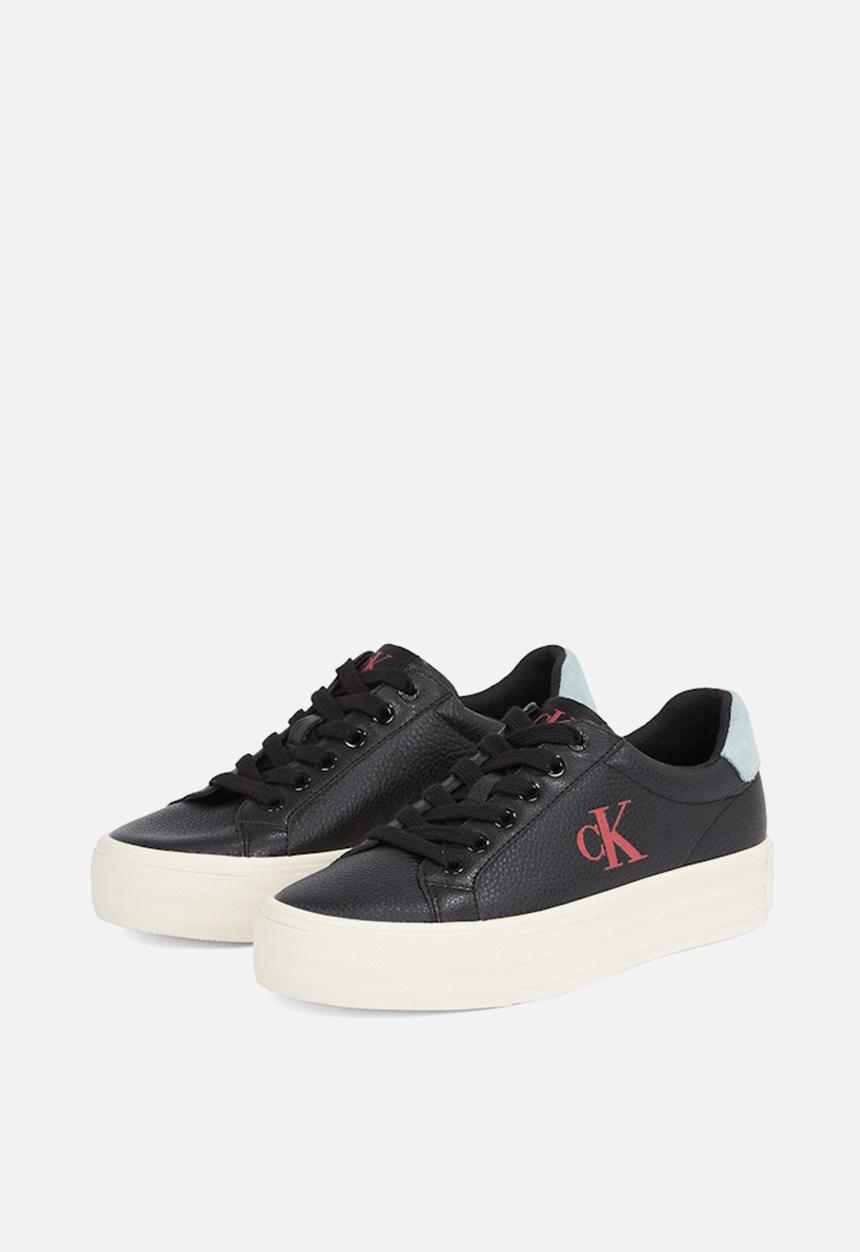 Calvin Klein - Bold Vulc Flatform Low Lth ML - Black/Blue Surf/Creamy White