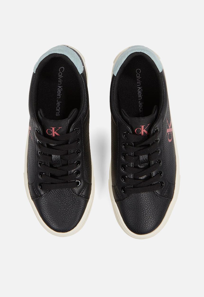 Calvin Klein - Bold Vulc Flatform Low Lth ML - Black/Blue Surf/Creamy White