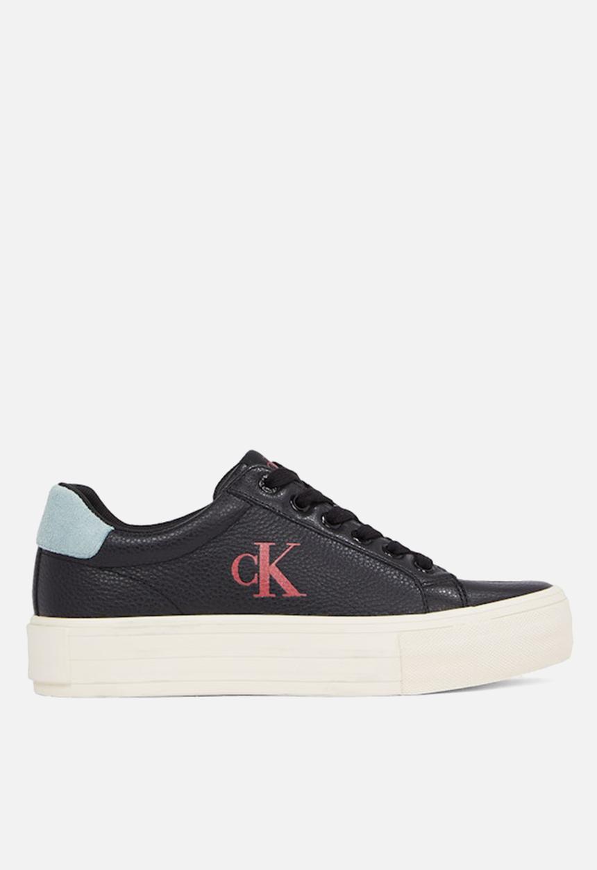 Calvin Klein - Bold Vulc Flatform Low Lth ML - Black/Blue Surf/Creamy White
