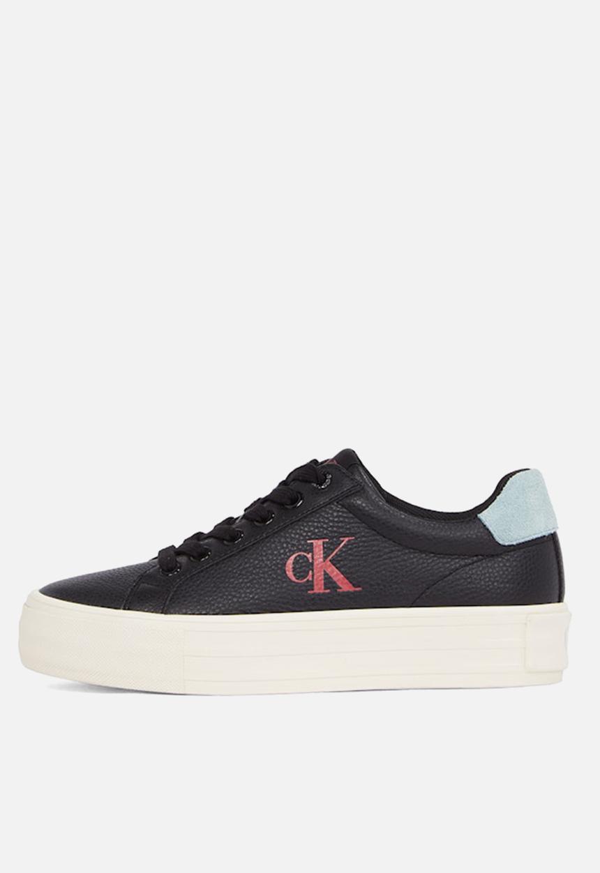 Calvin Klein - Bold Vulc Flatform Low Lth ML - Black/Blue Surf/Creamy White