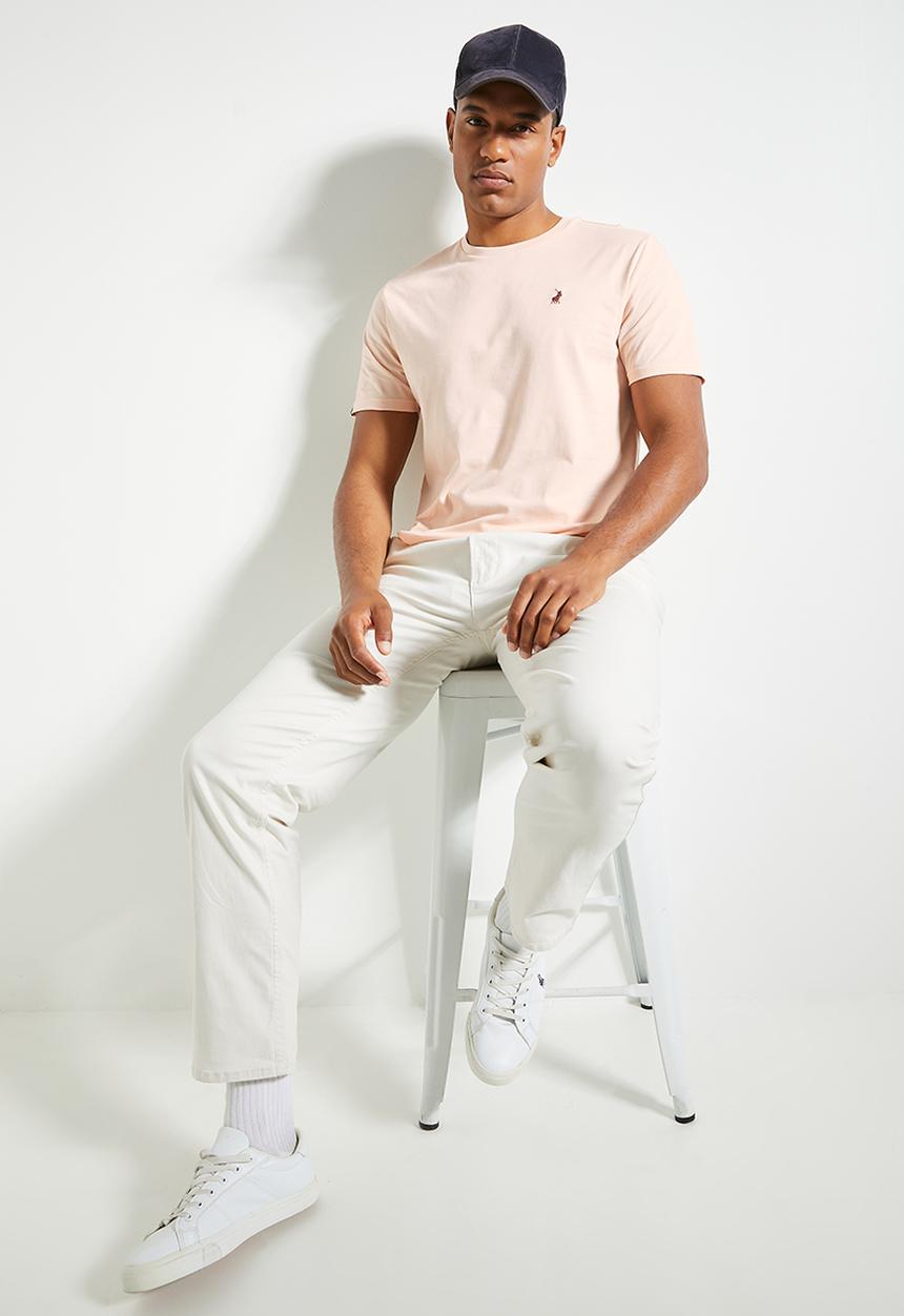 POLO - Mens Essential Crew Neck Short Sleeve Tee - Pink
