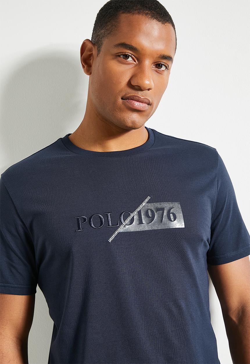 POLO - Mens Split Logo Short Sleeve Tee - Navy