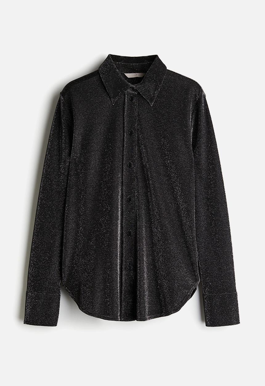 H&M - Glittery shirt - black
