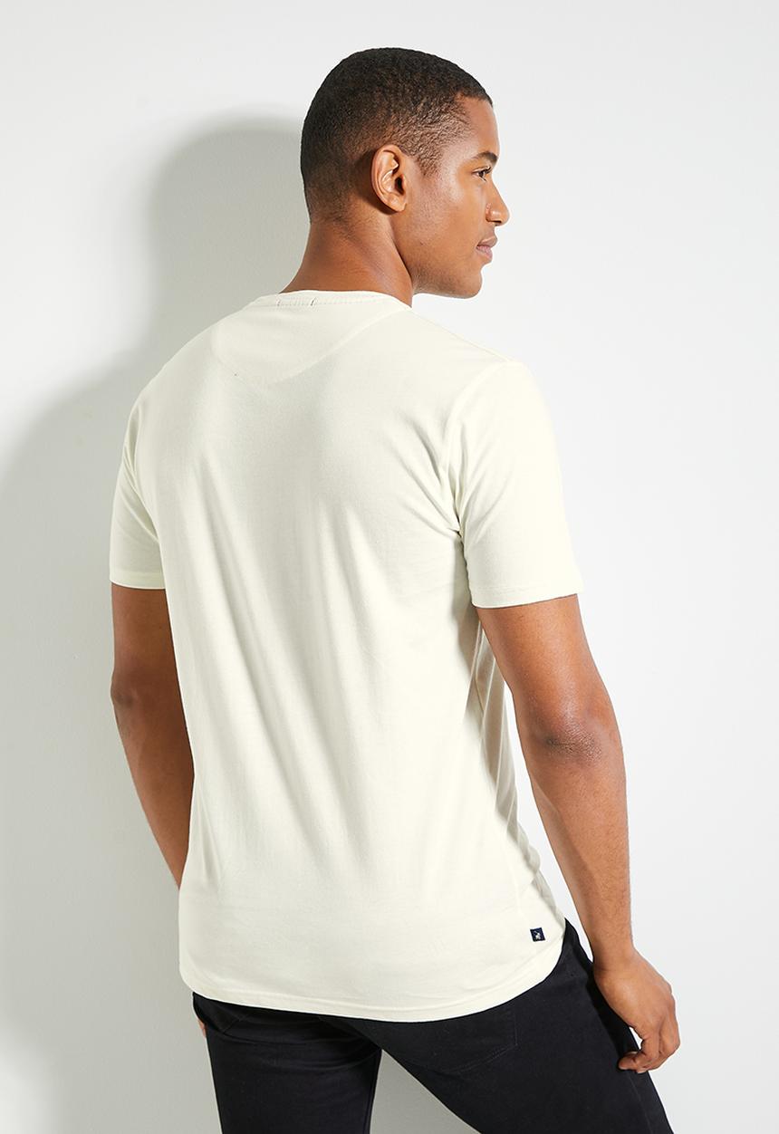 POLO - Mens Logo Printed Short Sleeve Tee - Off White