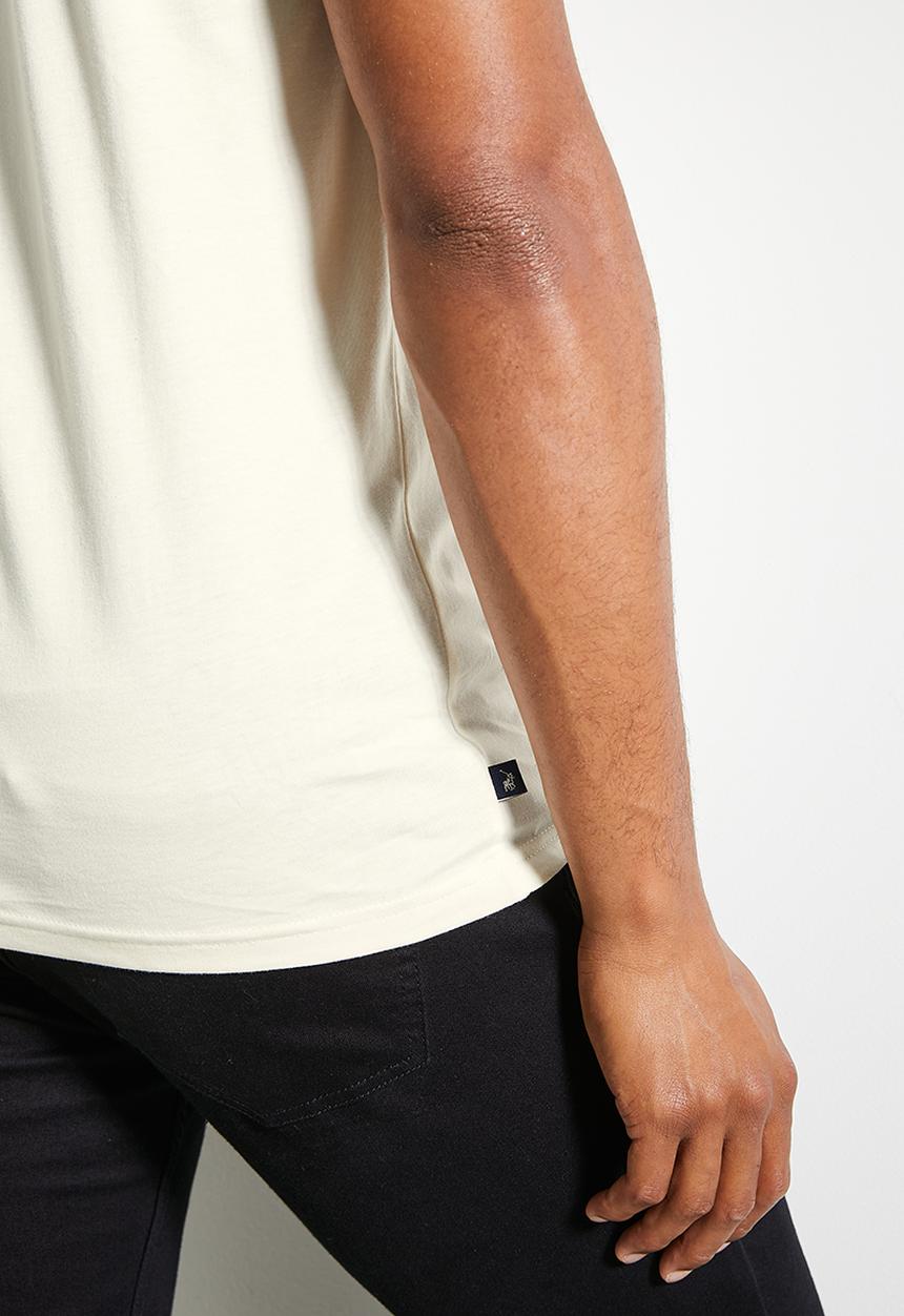 POLO - Mens Logo Printed Short Sleeve Tee - Off White