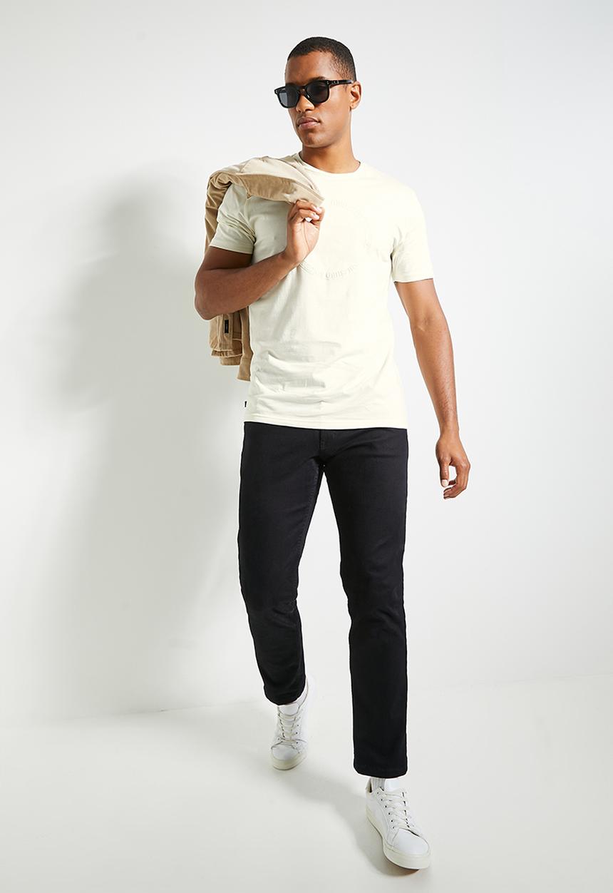 POLO - Mens Logo Printed Short Sleeve Tee - Off White