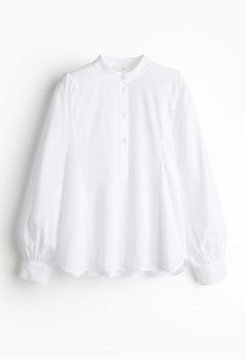 H&M - Batwing-sleeved blouse - white