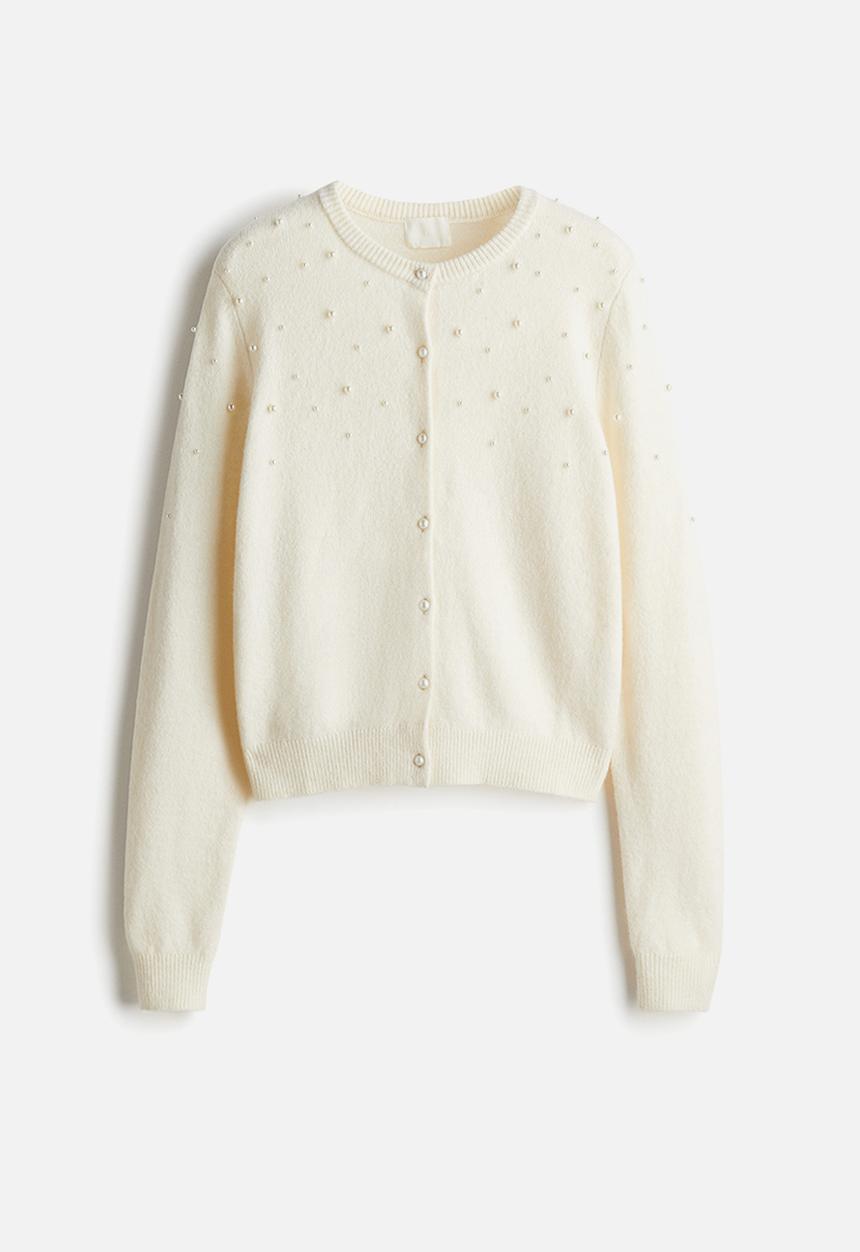 H&M - Embellished cardigan - cream