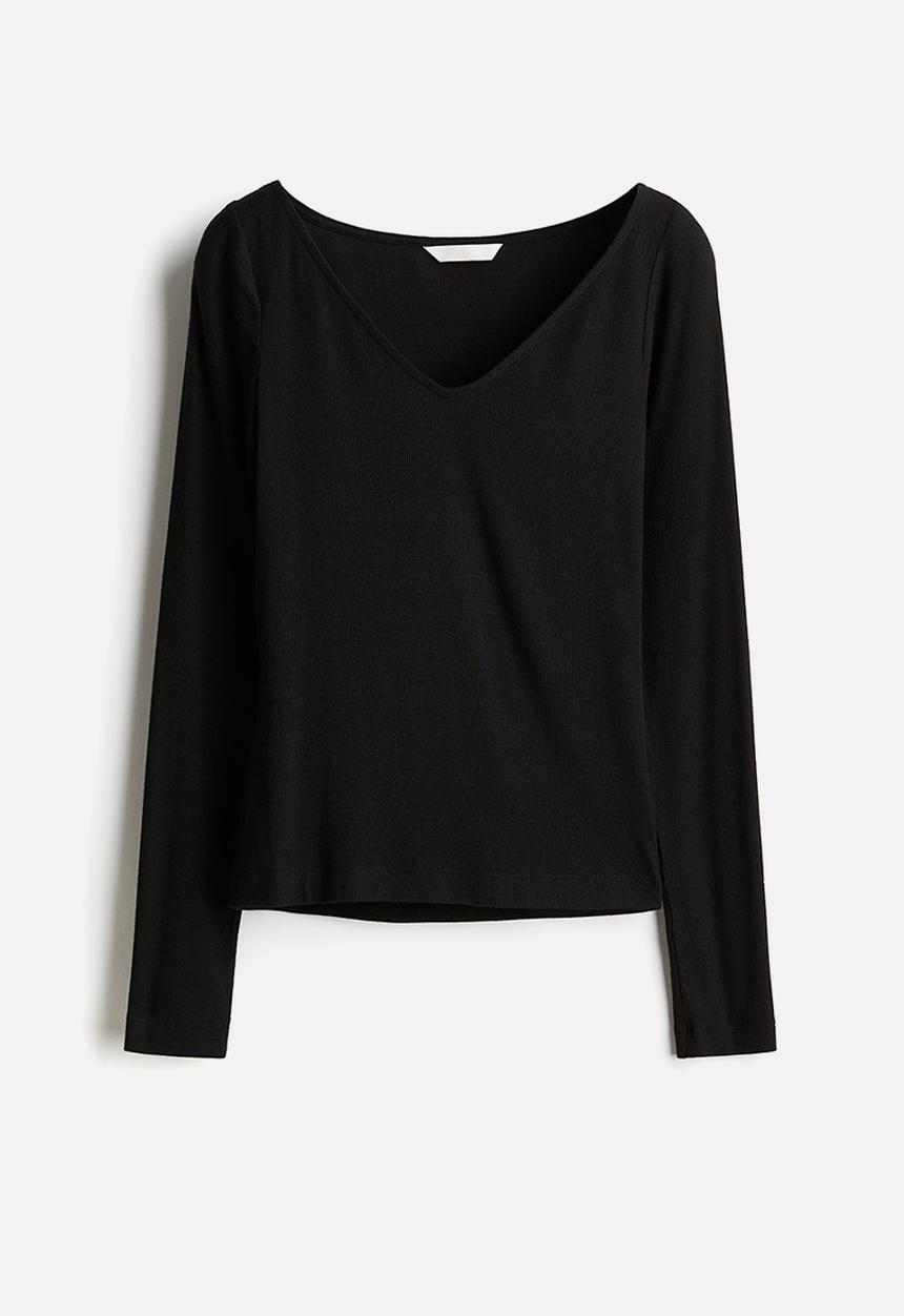 H&M - Fine-knit top - black