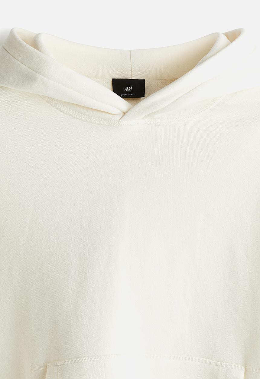 H&M - Oversized fit hoodie - white